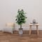 3ft. Artificial Double Trunk Ficus Tree in Metal Planter